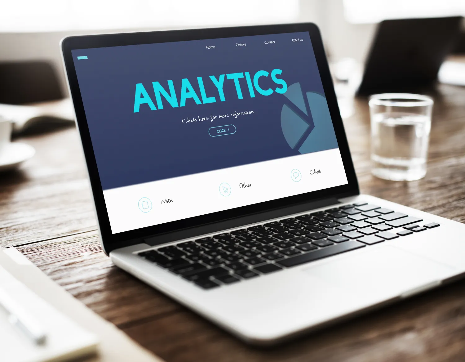 SEO audit analytics report on a laptop