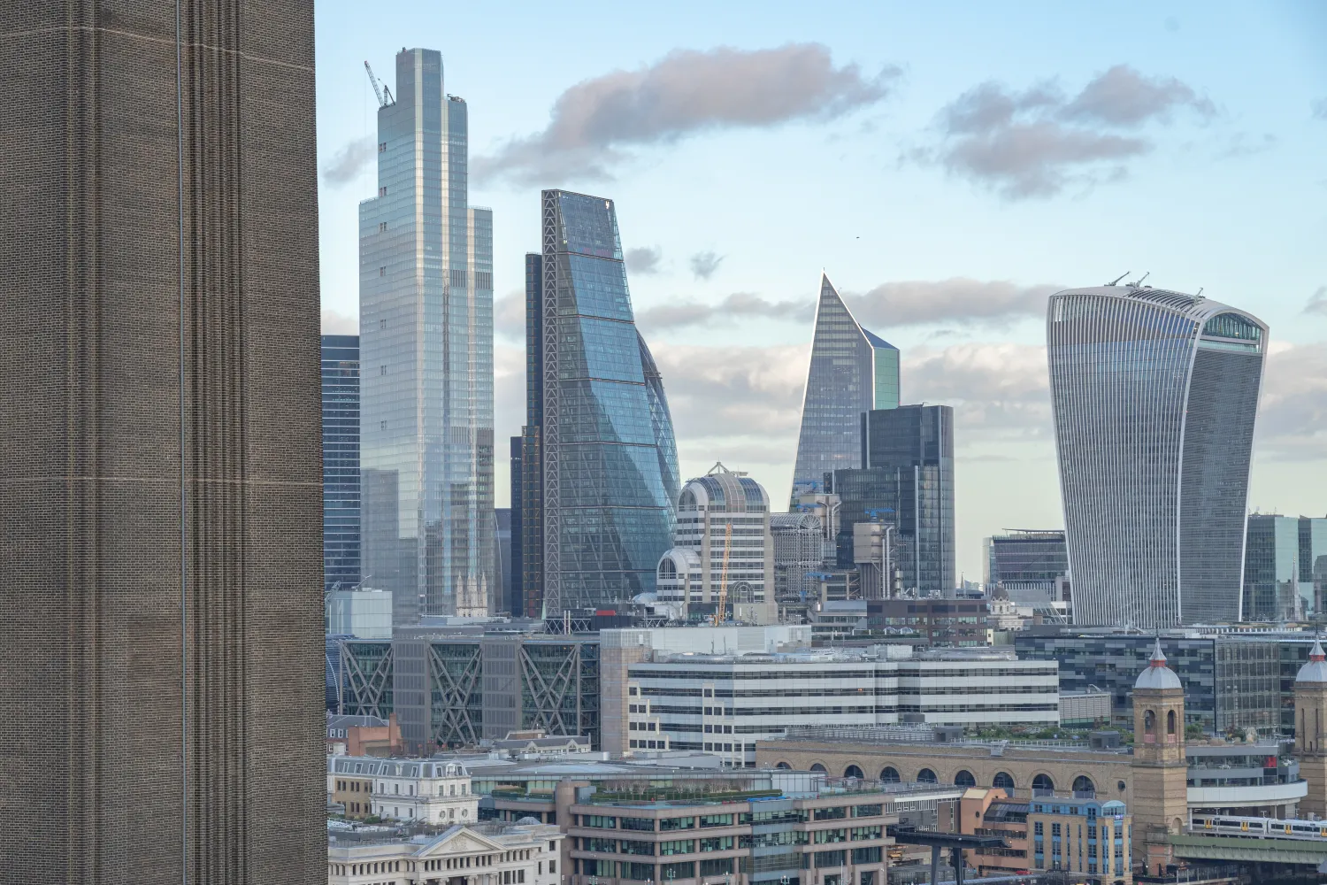 UK city business district skyline