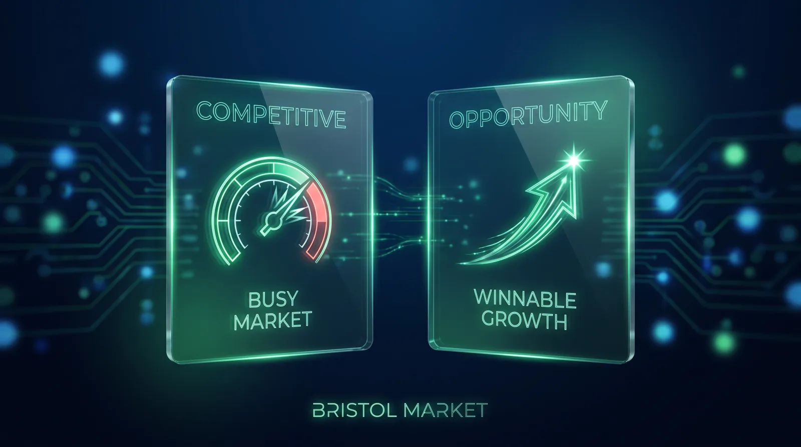 Illustration of Bristol’s competitive but winnable SEO market