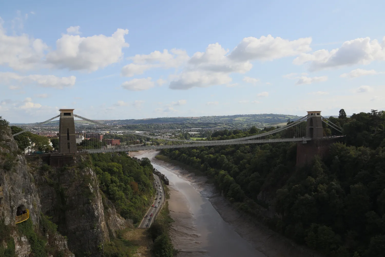 Bristol’s Clifton Suspension Bridge from above