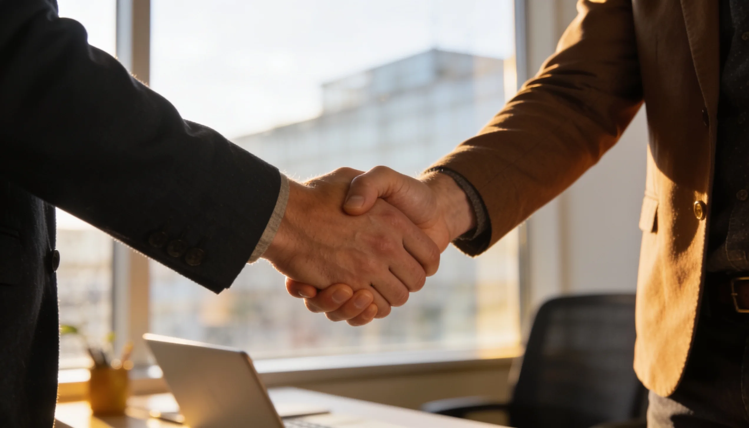 Birmingham business owner meeting their digital marketing agency partner