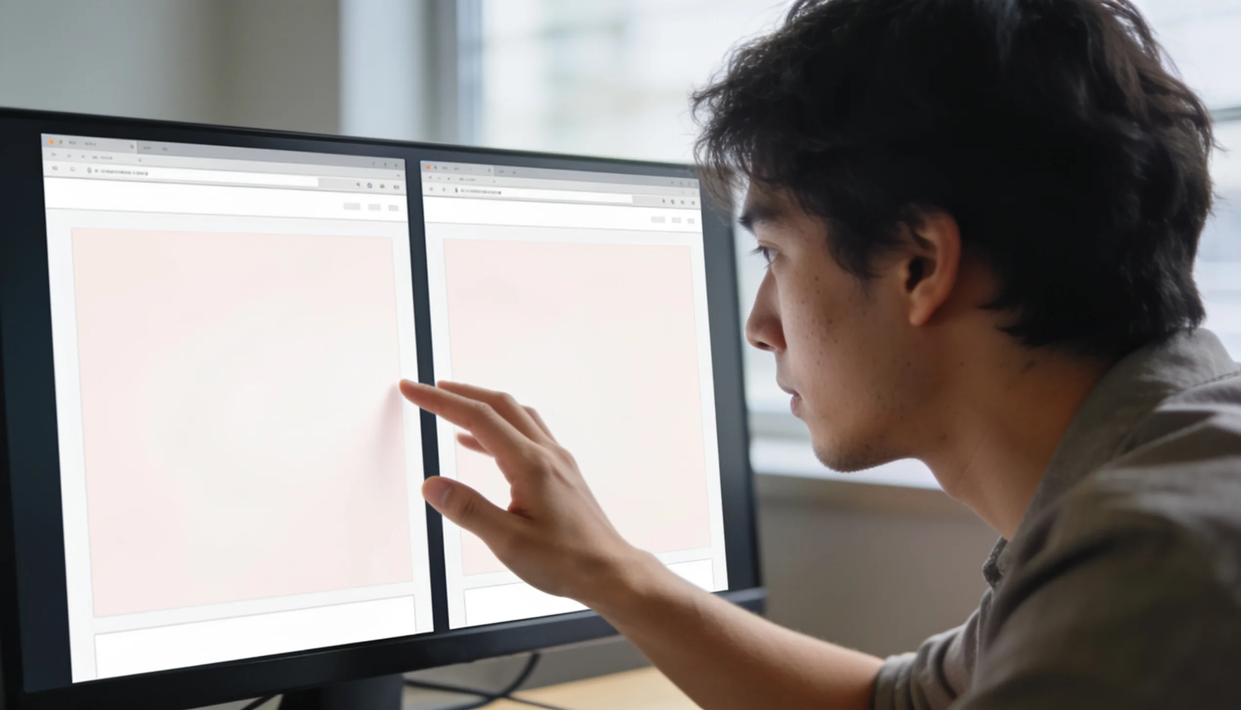 A/B test comparing two landing page variants to find the higher-converting design