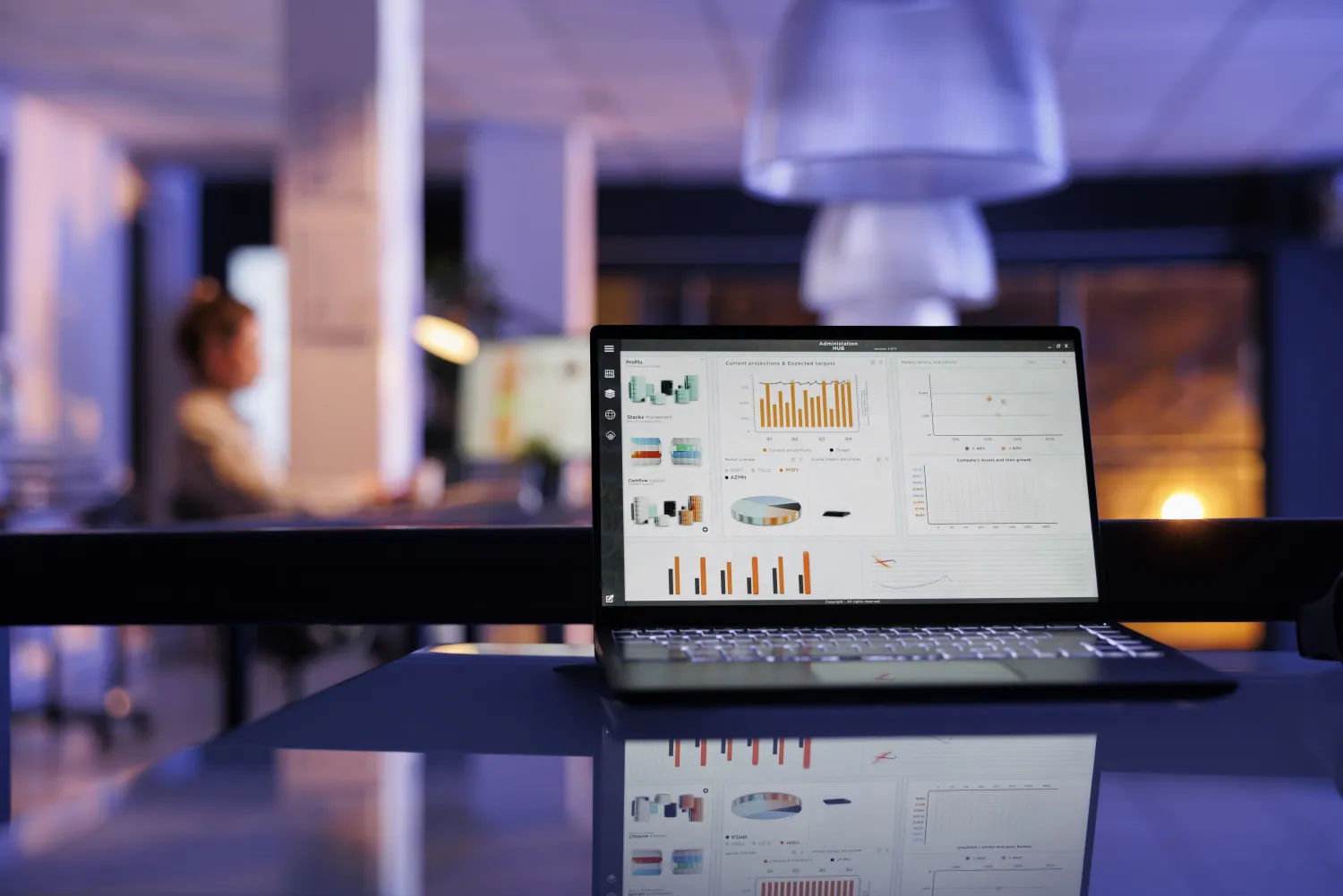 Laptop showing campaign profit and spend analytics