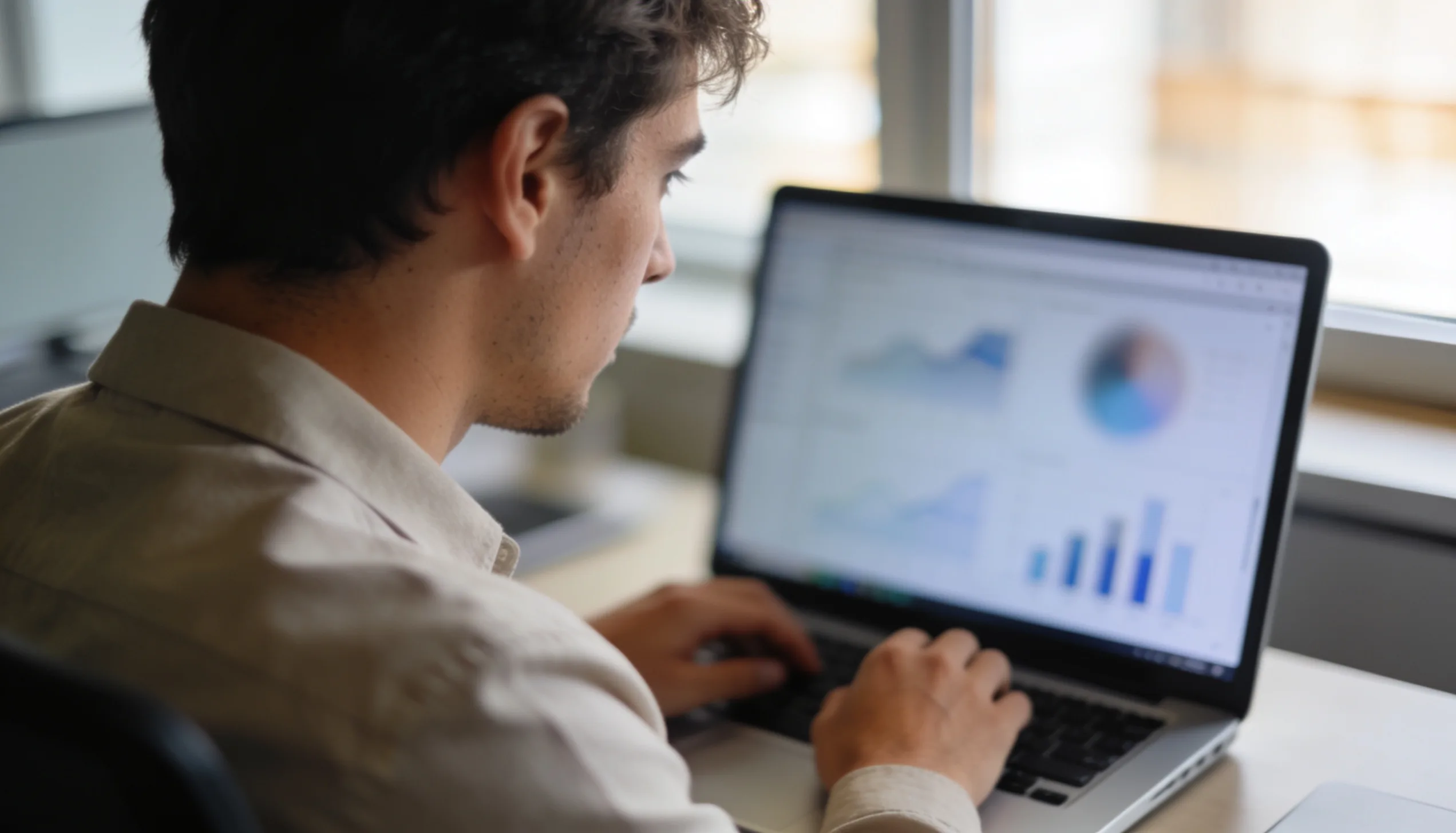 Laptop displaying analytics used to measure ROI of Google Ads and SEO