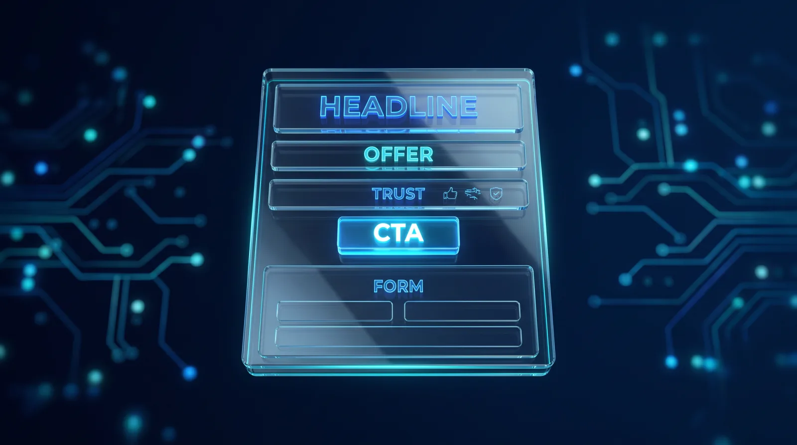 Illustration of high-converting landing page elements
