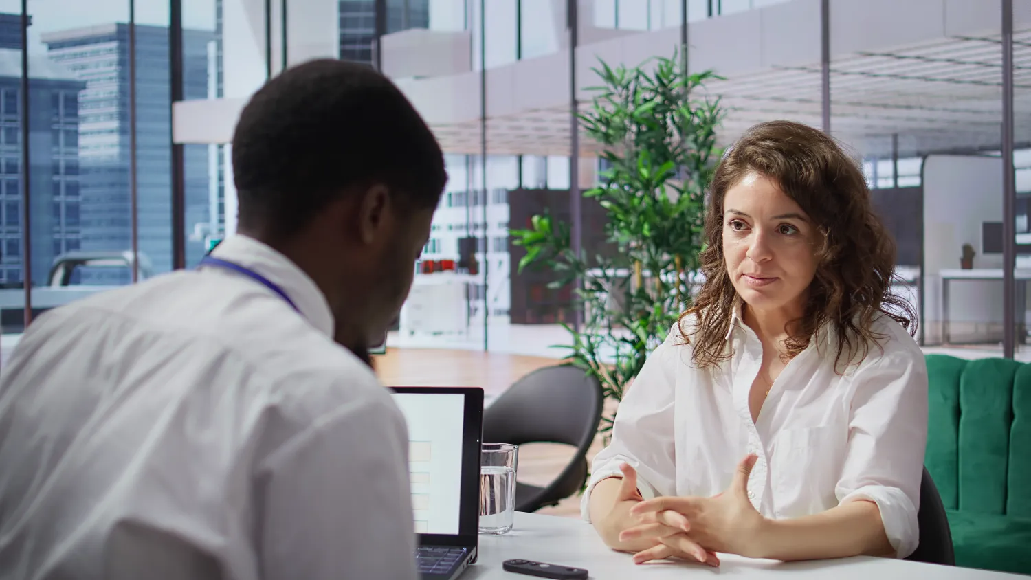 Recruiter interviewing a candidate