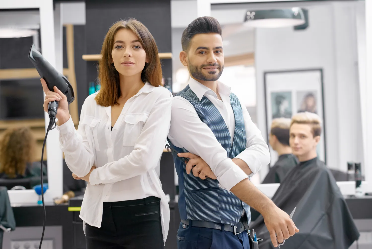 Stylists in a modern salon