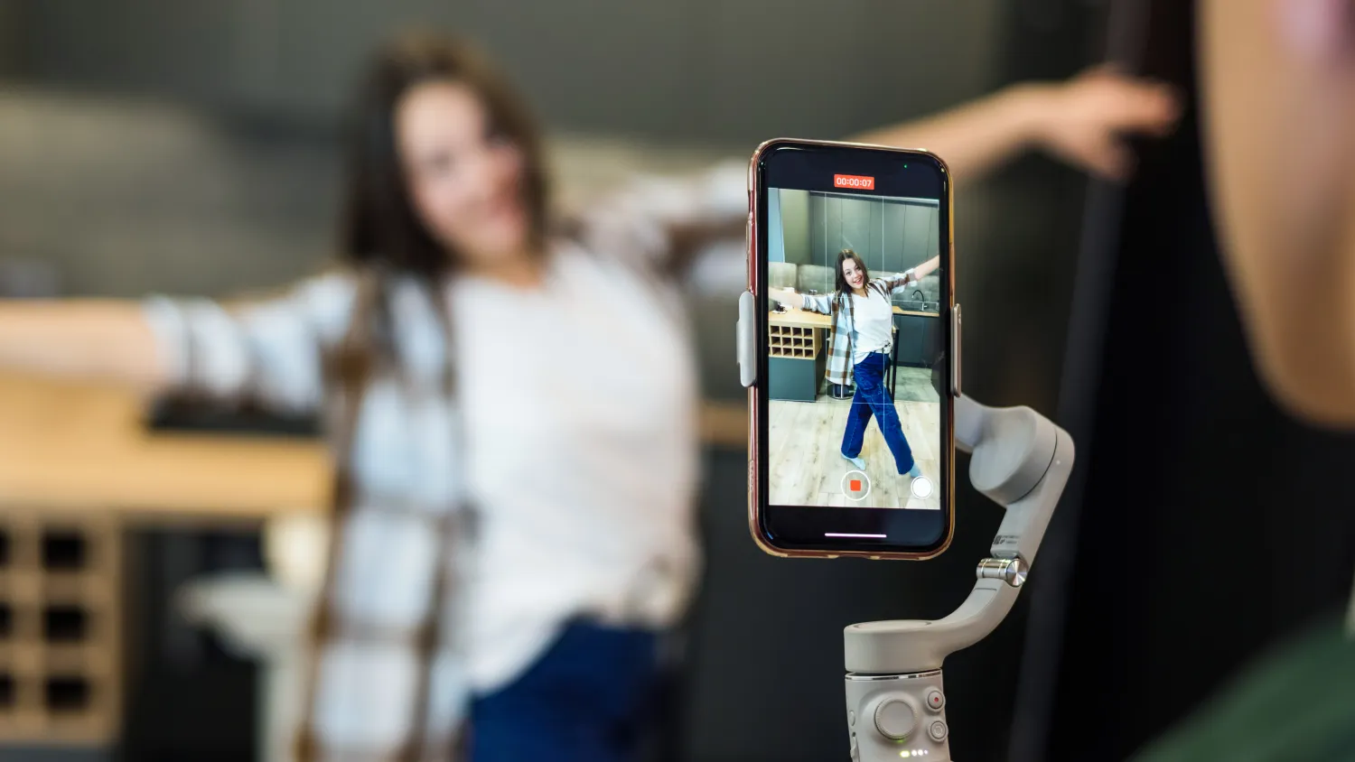 Video content being filmed for a YouTube ad campaign