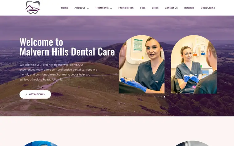 Malvern Hills Dental website built by Get-Found