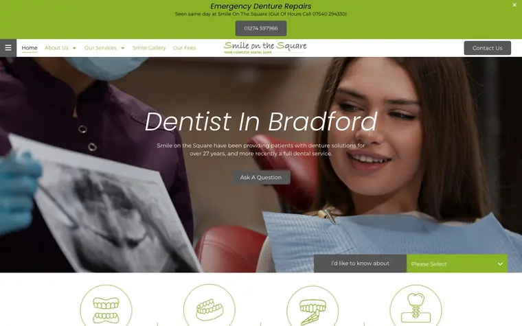 Smile on the Square website built by Get-Found