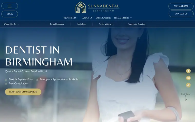 Sunna Dental website built by Get-Found