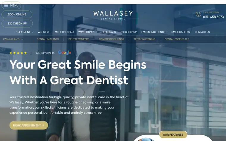 Wallasey Dental Studio website built by Get-Found