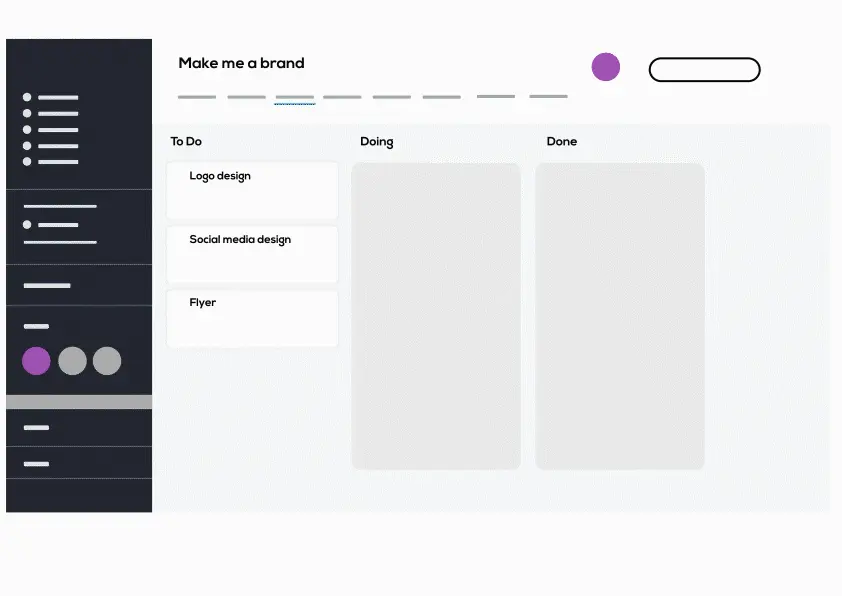 Real-time brand design collaboration workflow — live project updates and feedback during branding process